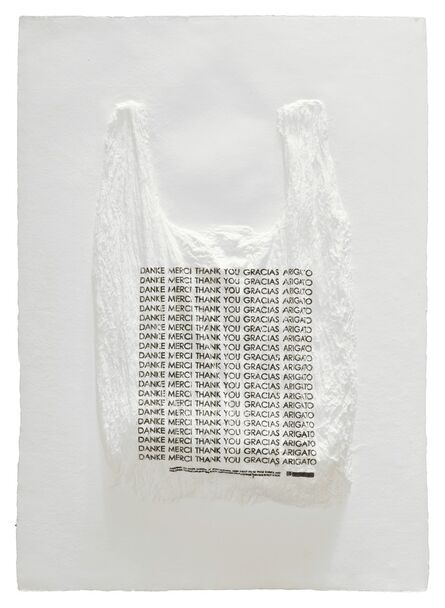 Analía Saban, ‘DANKE MERCI THANK YOU GRACIAS ARIGATO Plastic Bag’, 2016