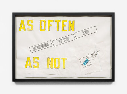 Lawrence Weiner, ‘DAWN TO DUSK - BEGINNING AT THE END (AS OFTEN AS NOT)’, 2017