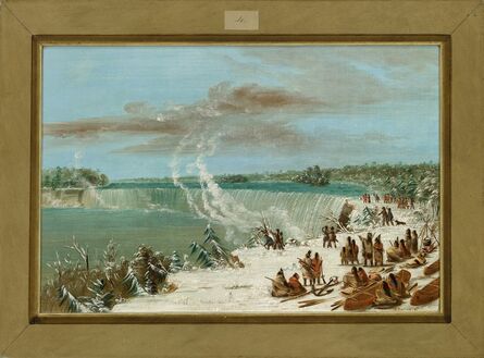 George Catlin, ‘Portage Around the Falls of Niagara at Table Rock’, 1847/1848
