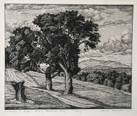 Luigi Lucioni, ‘Trees and Mountains’, 1936