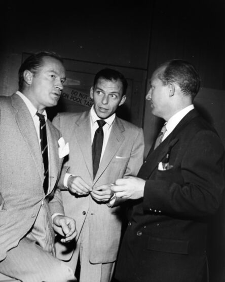 Murray Garrett, ‘Bob Hope, Frank Sinatra and Bing Crosby enjoy a five minute break backstage at a Bob Hope NBC TV taping’, ca. 1955