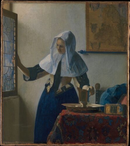 Johannes Vermeer, ‘Young Woman with a Water Pitcher’, ca. 1662