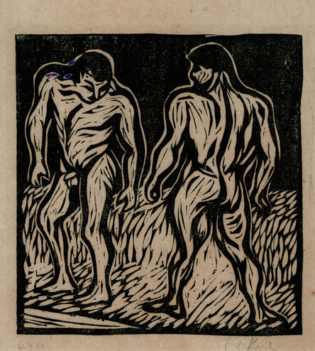 Ernst Ludwig Kirchner, ‘Zwei Ringer (Two Wrestlers)’, 1906