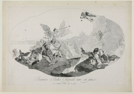 Giovanni Domenico Tiepolo, ‘Valor and Other Allegorical Figures: The Glorification of the Barbaro Family.’, before 1776