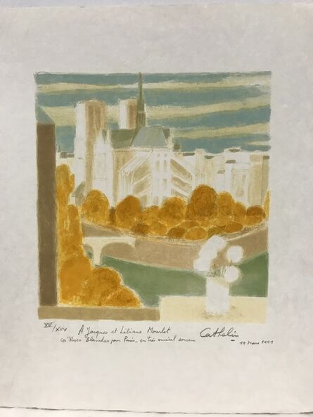 Bernard Cathelin, ‘Paris view of Notre - Dame from Cathelin's studio’, 1991