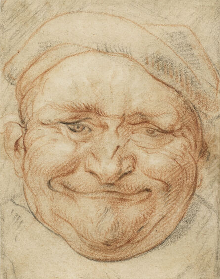 Jacob Jordaens, ‘Head of a Cheerful Man Wearing a Cap’, 1640-1660
