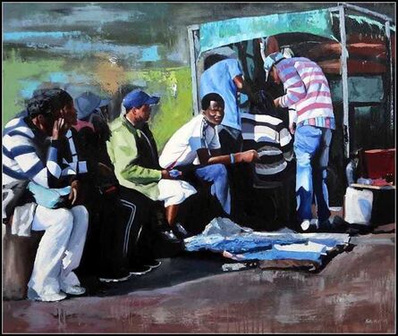 Banele Njadayi, ‘View from the Govern Mbeki Taxi Rank (Original)’, 2020