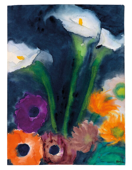 Emil Nolde, ‘Calla and anemones’, 1925