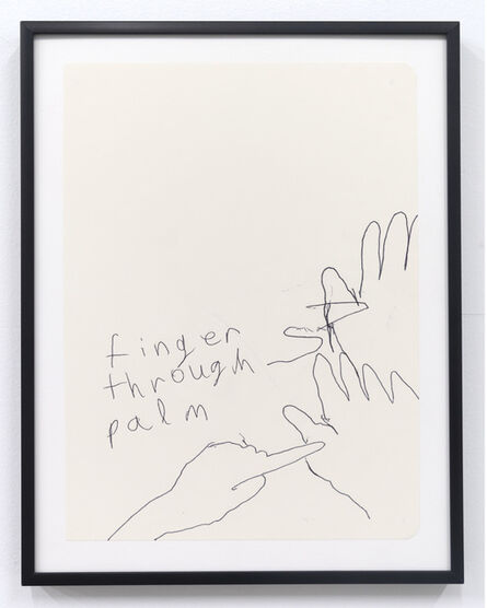 Emilie Gossiaux, ‘Finger Through Palm’, 2018