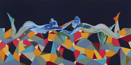 Adia Millett, ‘Untitled (2 Figures Water)’, 2022