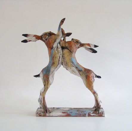 Nichola Theakston, ‘Jousting Hares’, 2016