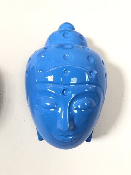 Tal Nehoray, ‘Contemporary buddha head sculpture - painted in blue car paint’, 2019
