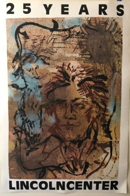 Julian Schnabel, ‘Lincoln Center 25 Years (Hand signed and inscribed)’, 1984
