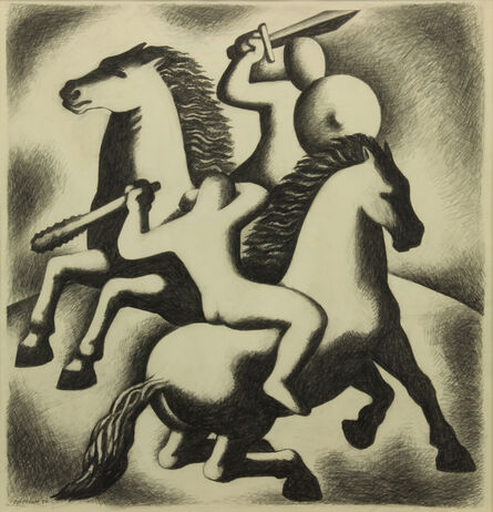 Emil Bisttram, ‘The Combat’, 1932