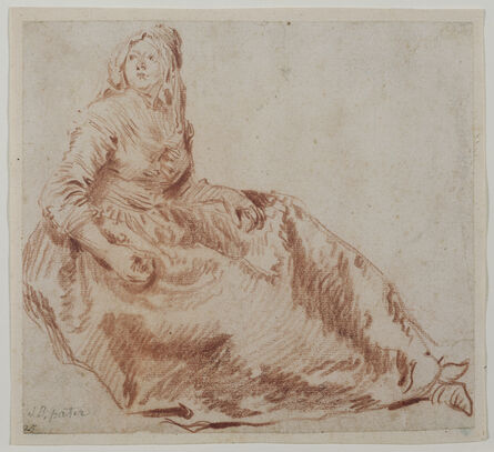 Jean-Baptiste Joseph Pater, ‘Study of a Seated Woman’, 1730