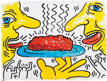 Keith Haring, ‘Meatloaf Drawing for Meals on Wheels’, 1987