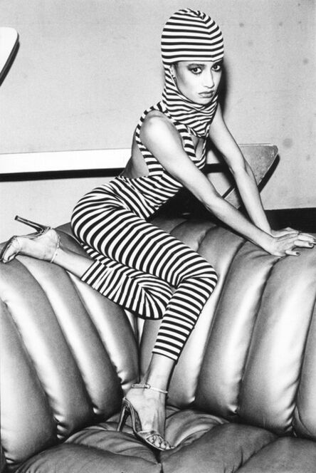 Arlene Gottfried, ‘Striped Woman at Studio 54, NY’, 1979