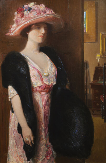 Childe Hassam, ‘Fire Opals (Lady in Furs: Portrait of Mrs. Searls)’, 1912