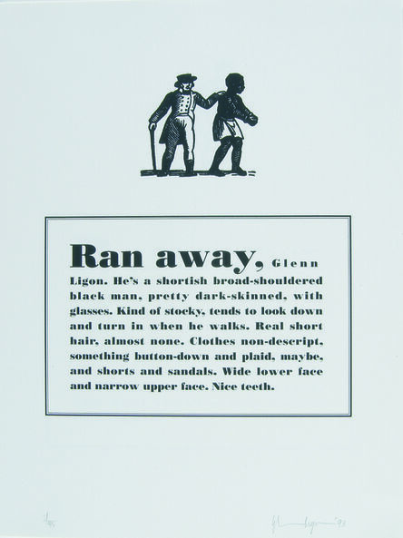 Glenn Ligon, ‘Runaways ’, 1993