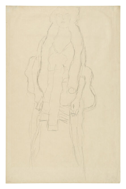 Gustav Klimt, ‘Standing Female, Frontal View (Amalie Zuckerkandl)’, 1917-18