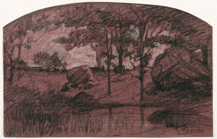 Adolphe Appian, ‘A Wooded Landscape.’, ca. 1875