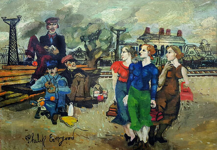 Philip Evergood, ‘Railroad Men's Wives’, ca. 1933