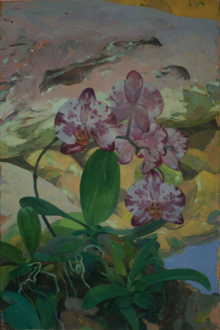 Benjamin J. Shamback, ‘Orchids in Rocky Landscape’, 2018