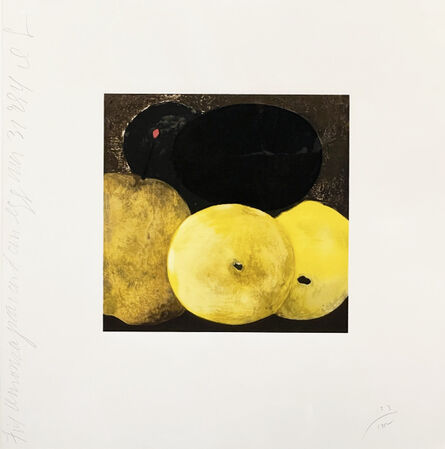 Donald Sultan, ‘Five Lemons, A Pear, and an Egg from the Fruit and Flowers III Suite’, 1994
