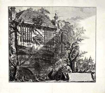 Giovanni Battista Piranesi, ‘ Sepolcro Regio, o Consolare , inciso nella rupe del Monte Albano’, 1764