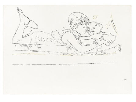 Andy Warhol, ‘Boy with Stuffed Tiger’, ca. 1957