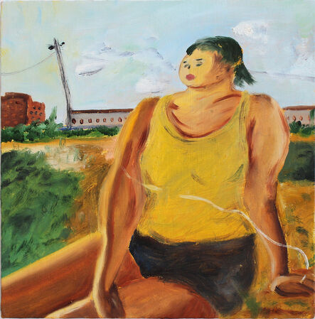 Hiroya Kurata, ‘Smoking in yellow tanktop’, 2020