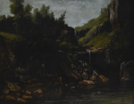 Gustave Courbet, ‘Cascade in a Rocky Landscape ’, ca. 1872-1874