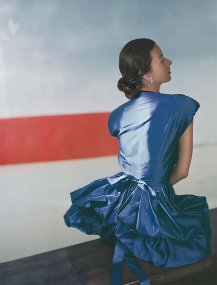 Horst P. Horst, ‘Dorian Leigh, Dress by Henri Bendel, Small Size: Framed’, 1946