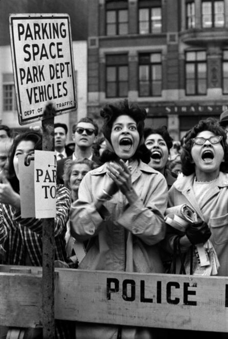 Henri Dauman, ‘Pro-Castro protest in front of the UN, New York City’, 1961