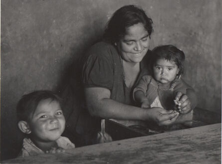 Ellen Auerbach, ‘Mother Feeding Children, San Cristobal, Mexico’, 1956