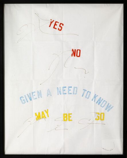 Lawrence Weiner, ‘Given a need to know’, 2016