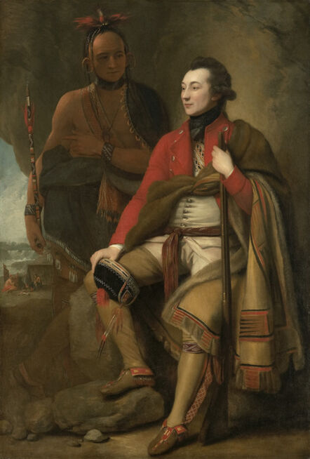 Benjamin West, ‘Colonel Guy Johnson and Karonghyontye (Captain David Hill)’, 1776