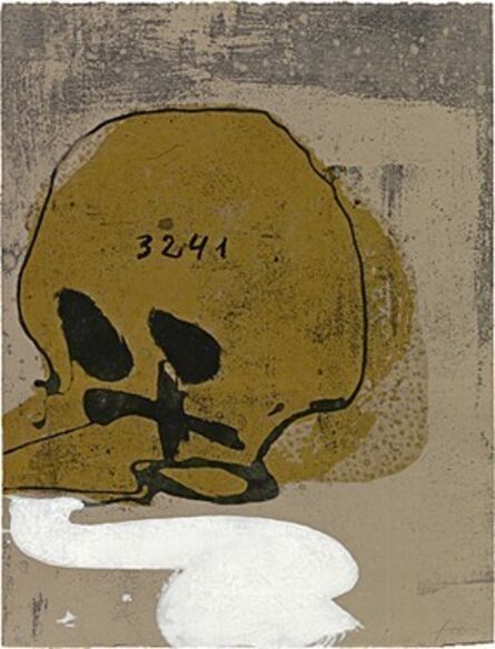 Antoni Tàpies, ‘Crani amb xifres’, 1992