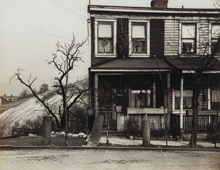 Luke Swank, ‘Untitled (rowhouse with hill in background)’, 1930-1943