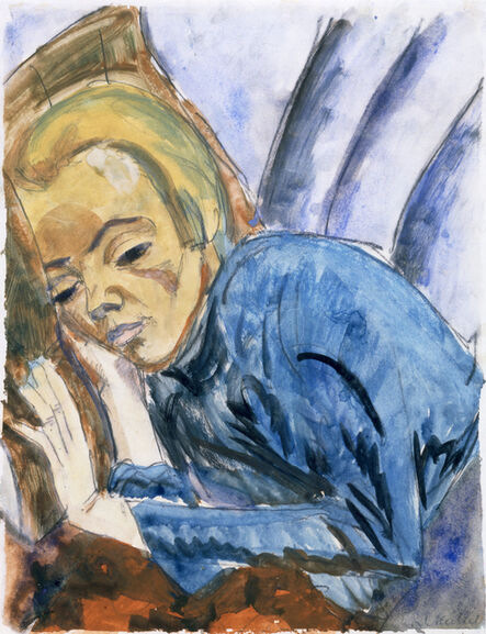 Erich Heckel, ‘Resting Woman (Siddi Heckel)’, 1913