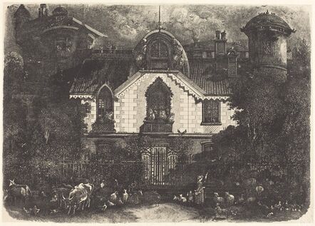 Rodolphe Bresdin, ‘The Haunted House’, 1871