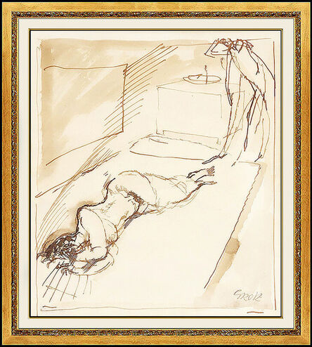 George Grosz, ‘Nude in Repose’, 1913-1914