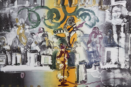 Romare Bearden, ‘Introduction For A Blues Queen (Uptown At Savoy), From Jazz Series’, 1979
