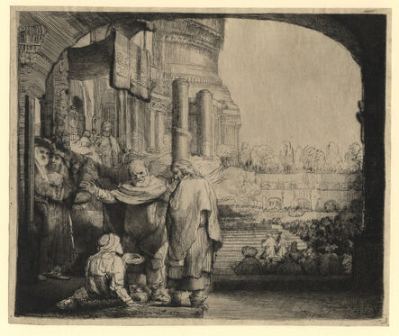 Rembrandt van Rijn, ‘Peter and John Healing the Cripple at the Gate of the Temple   ’, 1659