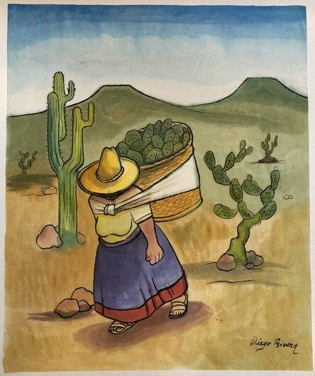 Diego Rivera, ‘Vendedora de nopales’, 20th Century