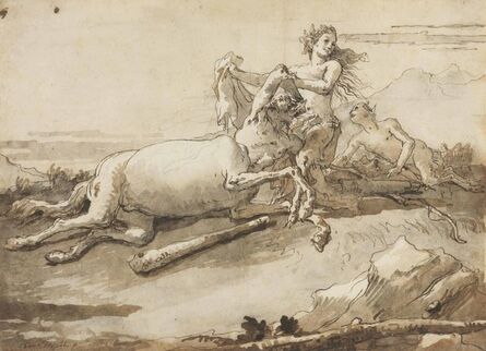 Giovanni Domenico Tiepolo, ‘A centaur and a satyress at play’