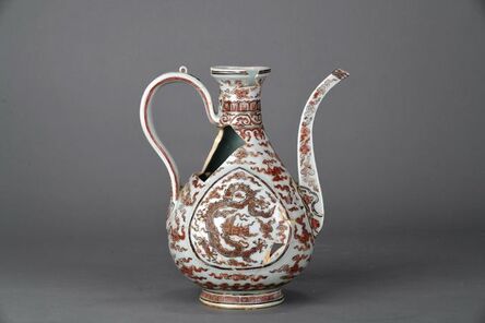 Unknown Artist, ‘Ewer with dragons and cloud in underglaze blue and overglaze red enamel’, Zhengtong to Tianshun, Ming Dynasty(1436, 1464)