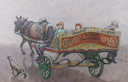 Norman Cornish, ‘D>BLOGGS horse and cart’, ca. 1968