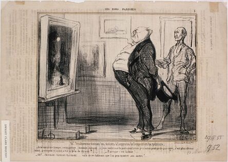 Honoré Daumier, ‘Ces Bons Parisiens: M. Prudhomme visitant les ateliers…’, 1855
