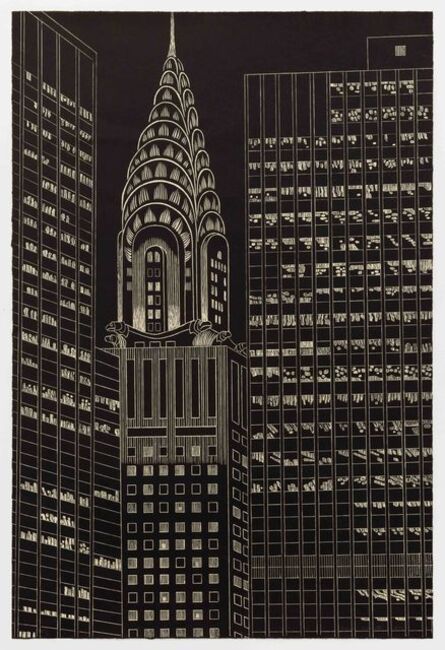 Yvonne Jacquette, ‘Chrysler Building Flanked by High Rise Buildings, II’, 2009